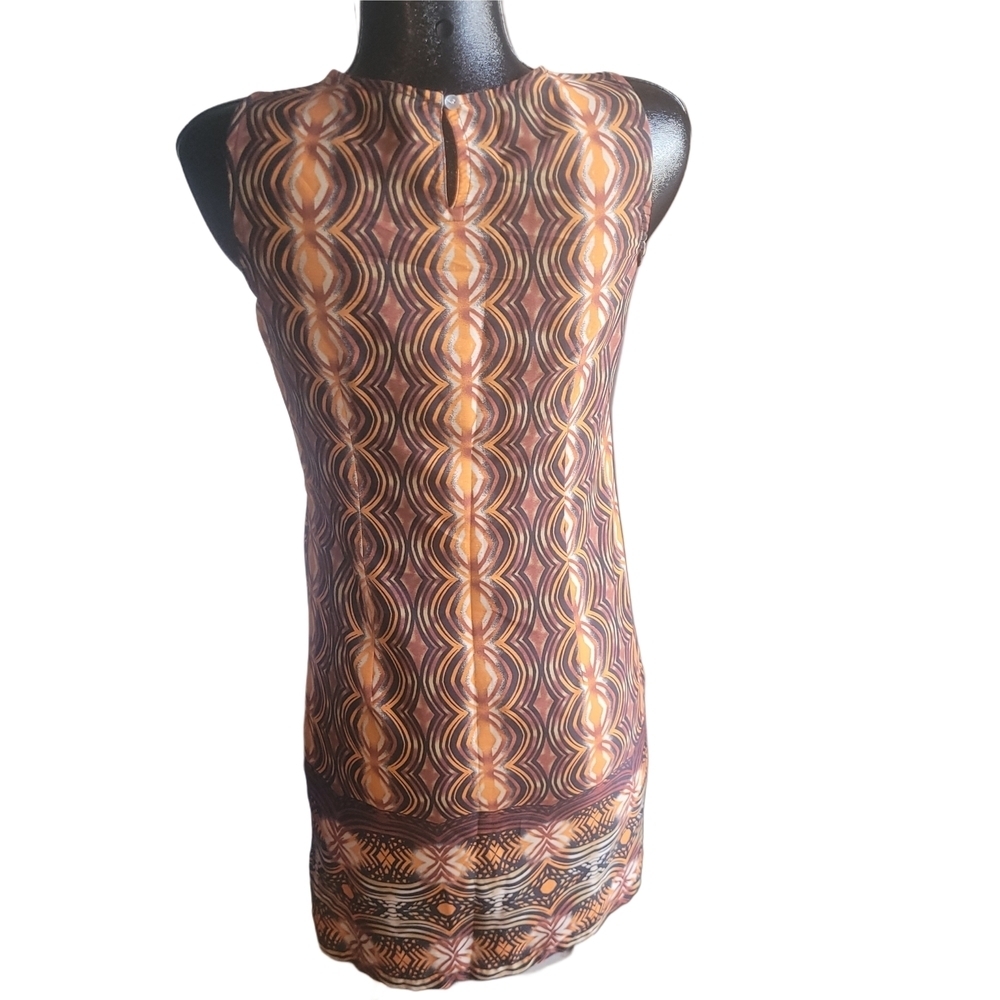 Jessica Sleeveless Geometric Pattern Dress Size 6 - Picture 7 of 8